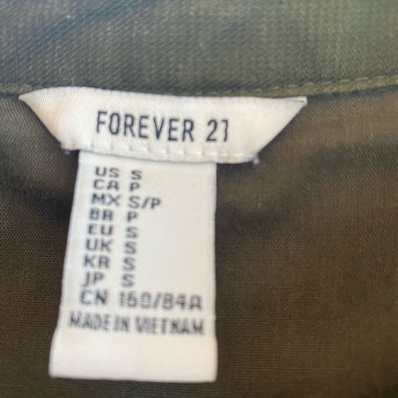 Dark Army Green Denim Jacket - Picture 2 of 6